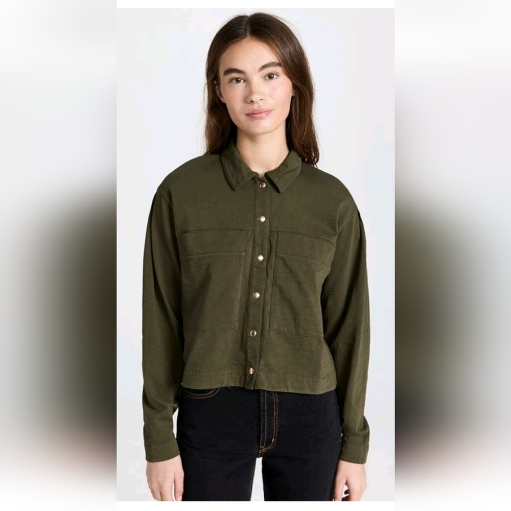 Nation LTD Olive Button Down Shirt
